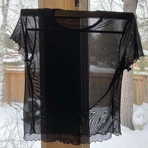 Garage black mesh top. Size L